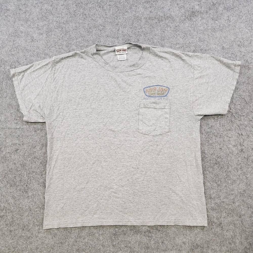 VTG Ron Jon Surf Shop Shirt Mens Large Gray Cocoa Beach FL Motorcycle Graphic - Picture 6 of 13